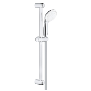 Душевой гарнитур GROHE Tempesta 100, 2 режима струи, душевая штанга 600 мм, 5,7 л/мин, хром/белый (2759810E)