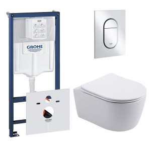 Комплект инсталляции GROHE NW0145/S с унитазом Aquatek ЕВРОПА New и сиденьем с микролифтом (NW0202)