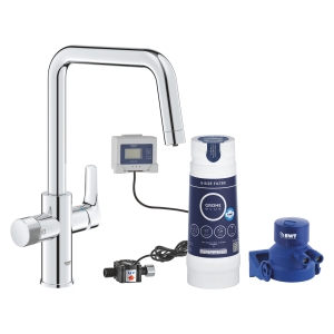 Смеситель для кухни GROHE Blue Pure Eurosmart с функцией фильтрации, с фильтром в комплекте, хром (30584000)