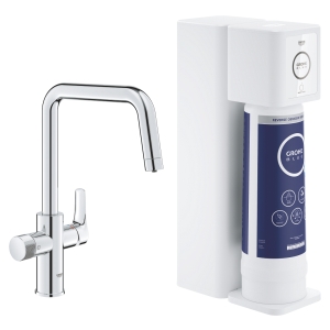 Смеситель для кухни GROHE Blue Pure Eurosmart с функцией фильтрации, с фильтром обратного осмоса в комплекте, хром (30586000)