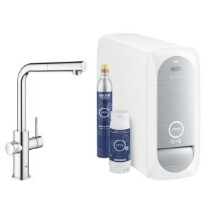 Смеситель для кухни GROHE Blue Home с системой фильтрации, охлаждения и газирования воды, Wi-Fi, хром (31539000)