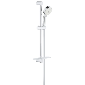 Душевой гарнитур GROHE Tempesta Cosmopolitan 100 с мыльницей, 4 режима струи, душевая штанга 600 мм, 9,5 л/мин, хром (27577002)