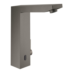 Смеситель для раковины GROHE Eurocube E инфракрасный, с регулировкой температуры, питание от батареи 6V, темный графит матовый (36441AL0)