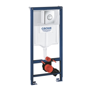 Инсталляция для подвесного унитаза GROHE Rapid SL в сборе 3-в-1, с накладной панелью Nova Cosmopolitan, хром (38860000)