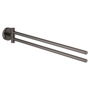 Двойной держатель для полотенца GROHE Essentials, тёмный графит глянец (40371A01)