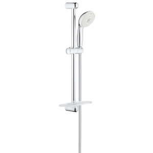 Душевой гарнитур GROHE Tempesta 100 с мыльницей, 3 режима струи, душевая штанга 600 мм, 9,5 л/мин, хром (27927001)