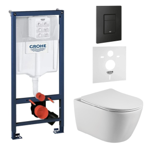 Комплект инсталляции GROHE 38811KF0 с унитазом Aquatek БЕТТА и сиденьем с микролифтом (NW0191)