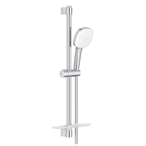 Душевой гарнитур GROHE Tempesta Cube 110 с мыльницей, 2 режима струи, душевая штанга 600 мм, 7,4 л/мин, хром (26907003)