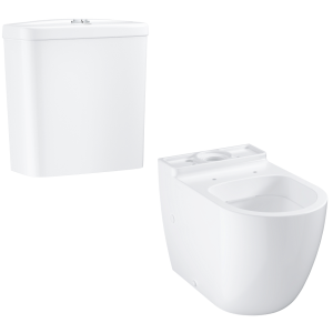 Унитаз напольный приставной безободковый GROHE Bau Ceramic с бачком (NW0081)