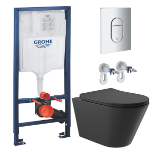 Комплект инсталляции GROHE Rapid SL NW0145/S с унитазом Aqueduto CONE CON0140 и сиденьем с микролифтом (NW0207)