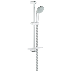 Душевой гарнитур GROHE Tempesta 100 с мыльницей, 2 режима струи, душевая штанга 600 мм, 5,7 л/мин, хром/серый (27926000)