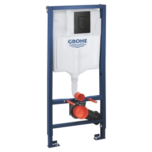Система инсталляции для унитаза GROHE Solido 3 в 1 с панелью смыва Even, фантомный черный (38811KF0)
