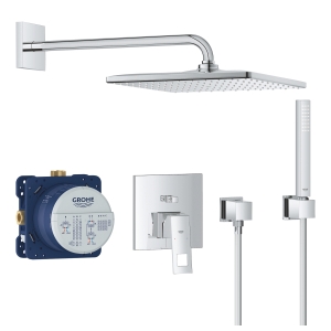 Душевая система GROHE Eurocube со смесителем для ванны, хром (25238000)