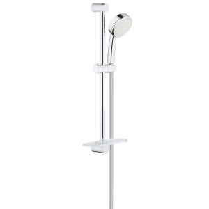 Душевой гарнитур GROHE New Tempesta Cosmopolitan 100 с мыльницей, 2 режима струи, душевая штанга 600 мм, 5,7 л/мин, хром (27928002)