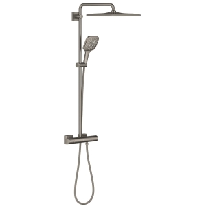 Душевая система GROHE Rainshower SmartActive 310 Cube с термостатом для душа, темный графит матовый (26837AL0)