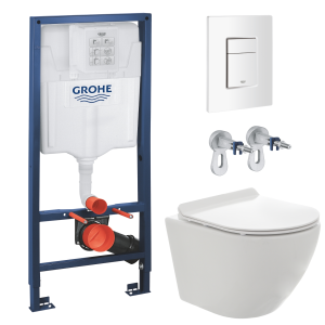 Комплект инсталляции GROHE 38772SH0 с унитазом AQUAme AQM2002PRO и сиденьем с микролифтом (NW0178)