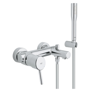 Смеситель для ванны GROHE Concetto с душевым гарнитуром, хром (32212001)