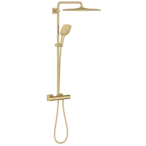 Душевая система GROHE Rainshower SmartActive 310 Cube с термостатом для душа, холодный рассвет матовый (26837GN0)