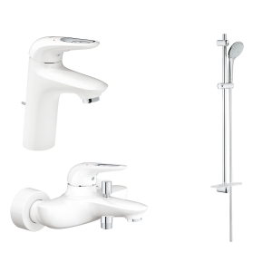 Готовый комплект для ванной комнаты GROHE Eurostyle new, белая луна (NB0019)