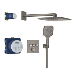 Душевая система GROHE Grohtherm SmartControl с термостатом для душа, темный графит матовый (34864AL0)