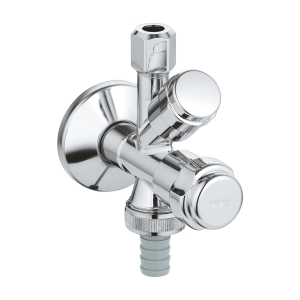 Вентиль угловой GROHE комбинированный 1/2″-3/8″ для подключения смесителей, хром (41073000)