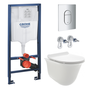 Комплект инсталляции GROHE Rapid SL NW0145/S с унитазом AQUAme AQM2005 и сиденьем с микролифтом (NW0276)