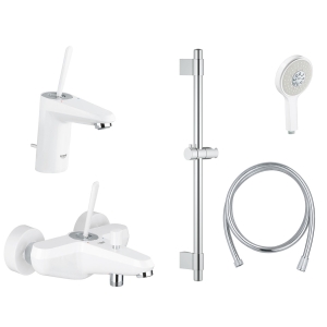 Готовый комплект для ванной комнаты GROHE Eurodisc Joy, белая луна (NB0023)