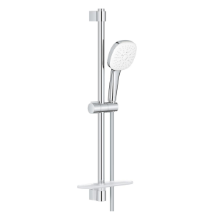 Душевой гарнитур GROHE Tempesta Cube 110 с мыльницей, 3 режима струи, душевая штанга 600 мм, 7,4 л/мин, хром (27576003)