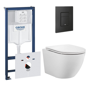 Комплект инсталляции GROHE 38811KF0 с унитазом Aquatek ЕВРОПА и сиденьем с микролифтом (NW0153)