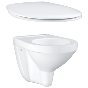 Унитаз подвесной GROHE Bau Ceramic с сиденьем с микролифтом, альпин-белый (NW0105)