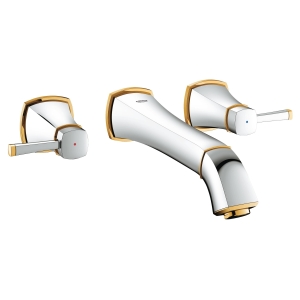 Внешняя часть смесителя для раковины GROHE Grandera, M-Size, хром/золото (20415IG0)