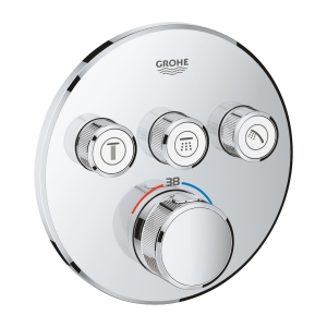 Внешняя часть термостата для ванны и душа GROHE Grohtherm SmartControl на 3 потребителя, хром (29121000)