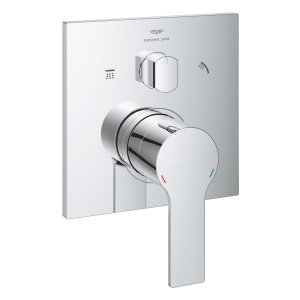 Внешняя часть смесителя для ванны GROHE Allure скрытого монтажа на 3 потребителя, квадратная, хром (29176001)
