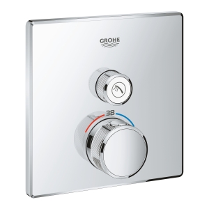 Внешняя часть термостата для душа GROHE Grohtherm SmartControl на 1 потребителя, хром (29123000)