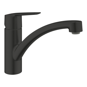 Смеситель для кухни GROHE Start c низким поворотным изливом, матовый черный (324412432)