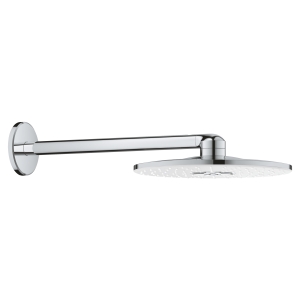 Верхний душ GROHE Rainshower 310 SmartActive с душевым кронштейном, 2 режима, 430 мм, белая луна (26475LS0)