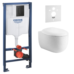 Комплект инсталляции GROHE 38811KF0-B с унитазом Aquatek АЛЬТАИР и сиденьем с микролифтом (NW0154)