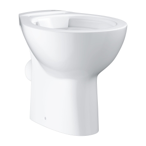 Унитаз напольный безободковый GROHE Bau Ceramic, горизонтальный выпуск (без сиденья), альпин-белый (39430000)