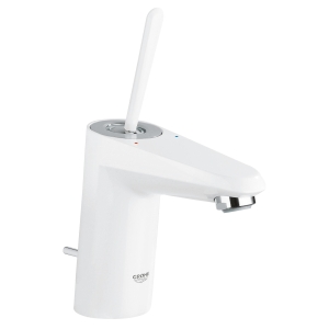 Смеситель для раковины GROHE Eurodisc Joy с донным клапаном, S-size, белая луна (23425LS0)
