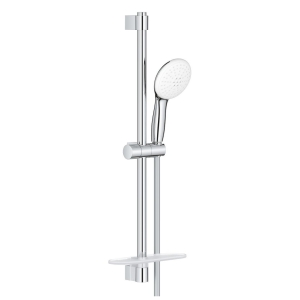 Душевой гарнитур GROHE Tempesta 110 с мыльницей, 2 режима струи, душевая штанга 600 мм, 7,4 л/мин, хром (26638003)