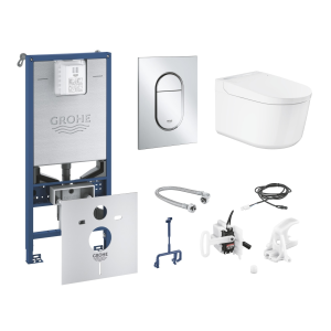 Набор унитаз-биде GROHE Sensia Pro с панелью смыва, системой инсталляции и комплектом для автоматического смыва (120170)