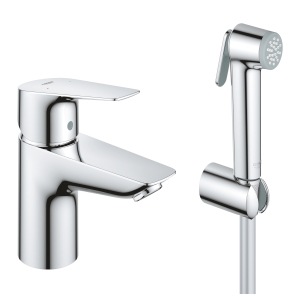 Смеситель для раковины GROHE BauEdge с гигиеническим душем, хром (23757001)