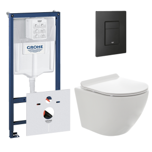Комплект инсталляции GROHE 38811KF0 с унитазом AQUAme AQM2002PRO и сиденьем с микролифтом (NW0173)