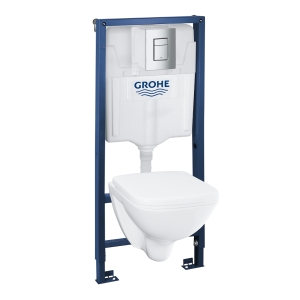Комплект инсталляции GROHE Solido 4 в 1 с подвесным унитазом Lecico и сиденьем (39467000)