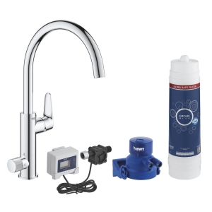 Смеситель для кухни GROHE Blue Pure Eurosmart с функцией фильтрации, с фильтром в комплекте, хром (30386000)