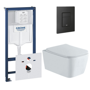 Комплект инсталляции GROHE 38811KF0 с унитазом Aquatek ЛИБРА New и сиденьем с микролифтом (NW0152)