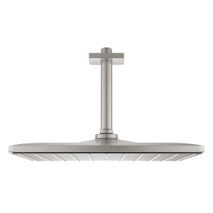 Верхний душ GROHE Rainshower 310 Mono с душевым кронштейном, 9,5 л/мин, 1 режим, 142 мм, суперсталь (26566DC0)
