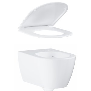 Унитаз подвесной GROHE Essence с сиденьем с микролифтом, альпин-белый (NW0123)