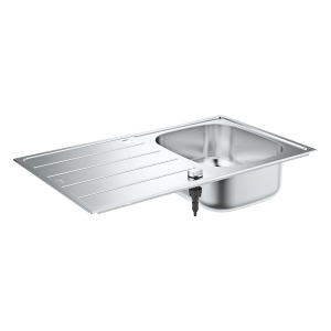 Мойка GROHE K200 45-S 86/50 1.0 с корзинчатым вентилем, нержавеющая сталь (31552SD1)