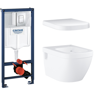 Комплект инсталляции GROHE Rapid SL 3 в 1 с унитазом Euro Ceramic и сиденьем (NW0135)